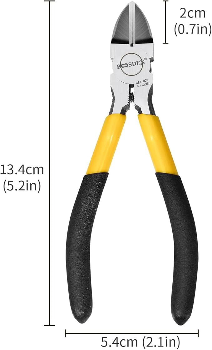 BOOSDEN 5" Wire Cutters, 5 Pack, Precision Cutting Pliers, Ultra Sharp Wire - Image 2