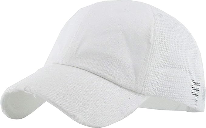 Funky Junque Trucker Hat for Women – Distressed Low Profile Western Camo Baseball Cap with Mesh, Trendy and Adjustable Fit