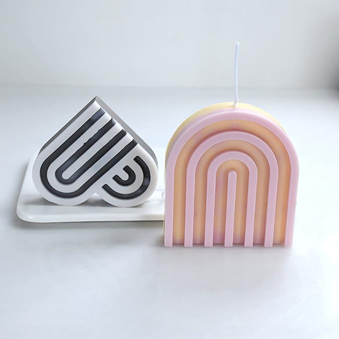 2 Pack Heart Shape Candle Molds - Image 4