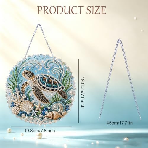 AIBOERL Pearl Diamond Art Kits for Adults, Acrylic Hanging Suncatcher