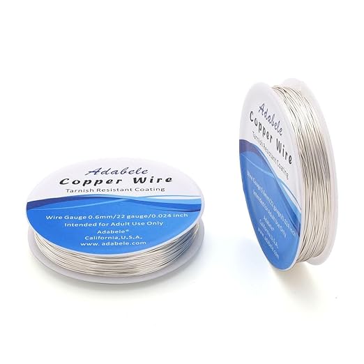 Adabele 124 Feet Premium Tarnish Resistant Round Jewelry Wire Copper Beading - Image 2