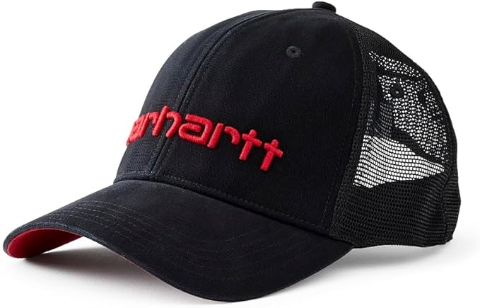 Carhartt Men's Canvas Mesh-Back Logo Graphic Cap