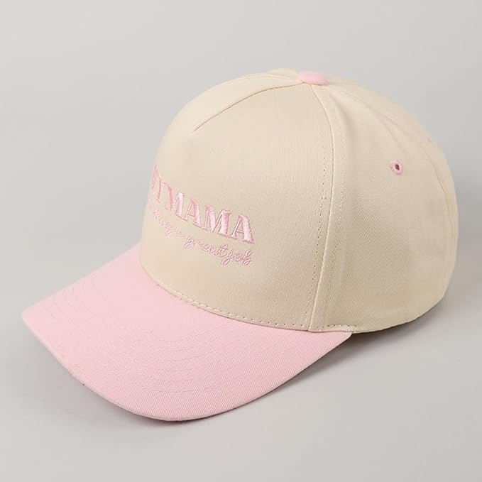 MIRMARU Two-Tone Vintage Canvas Trucker Hats for Men & Women, Adjustable Size Baseball Caps with Trendy Embroidered Design