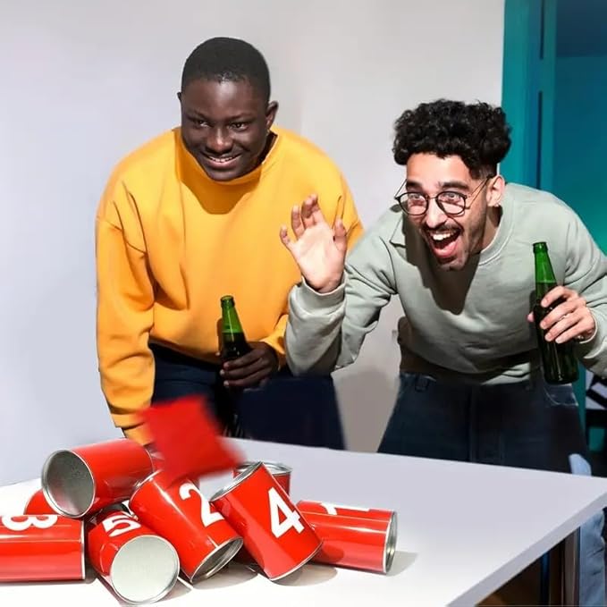 13 Carnival Can Games Bean Bag Toss Carnival Games, Including 10 Tin Cans and 3 - Image 4