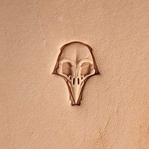 DandS ltd Leather Stamp Tool, Raven Skull, Professional Steel Craft Tool - Image 2