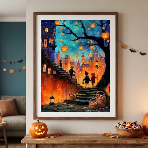 1000 Piece Puzzle for Adults - Halloween Treat Town - Trick or Treat Kids