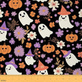 jejeloiu Happy Halloween Fabric by The Yard 3 Yard Ghost Pattern Fabric