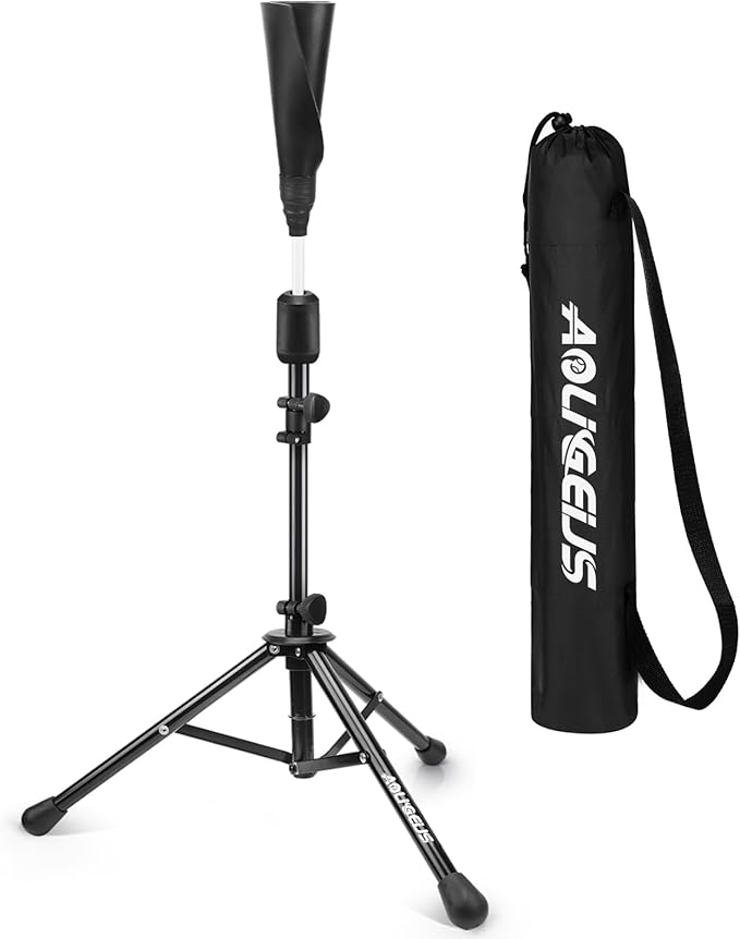 Baseball Tee Batting Tee Softball Tee Portable Travel Hitting Tee,Easy Adjustable Height,Stable Tripod Stand