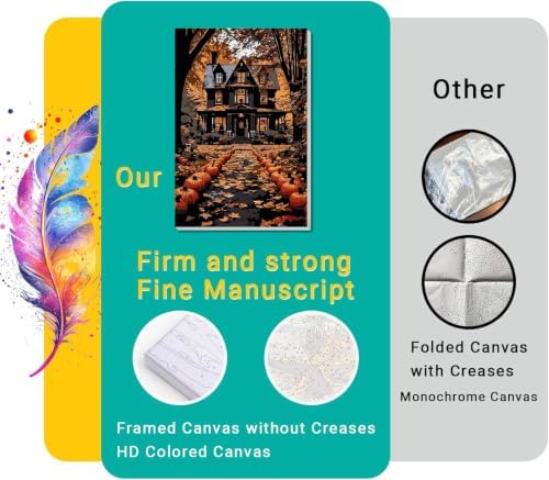 Axquilon 3 Packs Fall Framed Paint by Numbers Kit for Adults 8x10in