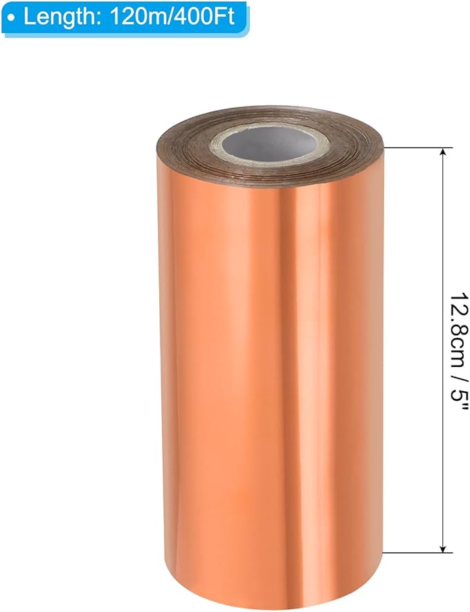 PATIKIL 5"x400Ft Hot Stamping Foil Paper, Heat Transfer Hot Stamping Paper Foil - Image 2