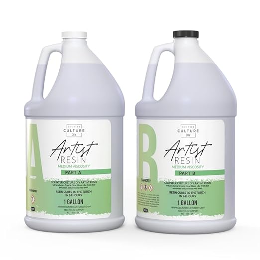 Counter Culture DIY Clear Artist Resin, Medium Viscosity, 2 Gallon Kit by CounterCultureDIY