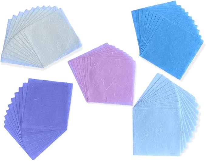 50 Sheets 6 x 6 Inches Natural Fiber Mulberry paper Sheets Square Origami Paper - Image 3