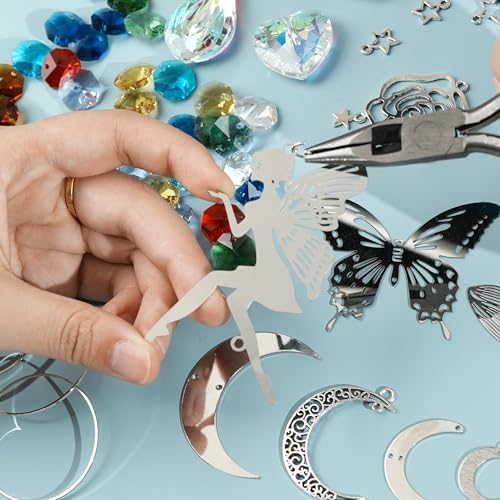 Sun Catcher Kit for Adults 440Pcs DIY Suncatcher Prism Crystal Hanging Deco