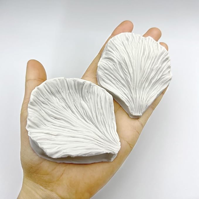 4pcs Stainless Steel Peony Cutter 2pcs Gumpaste Peony Silicone Veining Mold Gum - Image 7