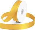 KMER LIFE 1 inch Wide x 50 Yards Yellow Single Faced Polyester Satin Ribbon by KMERLIFE