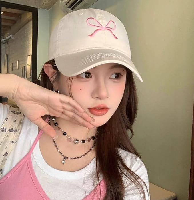 Bow-Tie Baseball Cap for Women Fashion Sun Hats for Women Trucker Hat Y2k Sun Cap Visor Cap Hiking Travel Trendy 2026