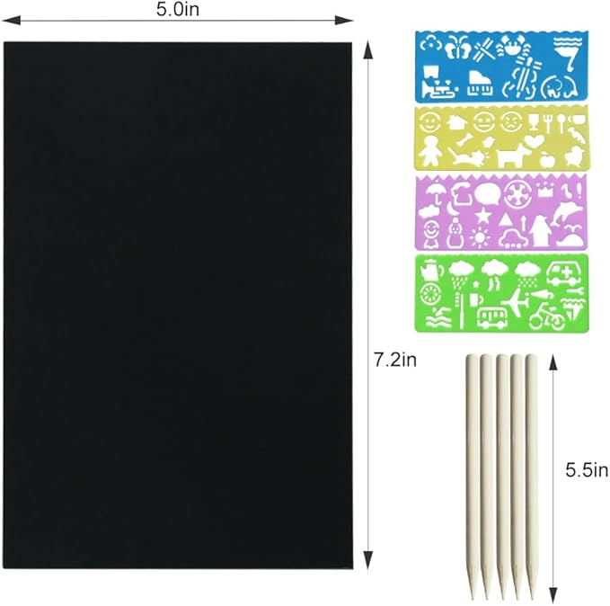 FUNNYB&G Rainbow Scratch Paper Art - Image 8