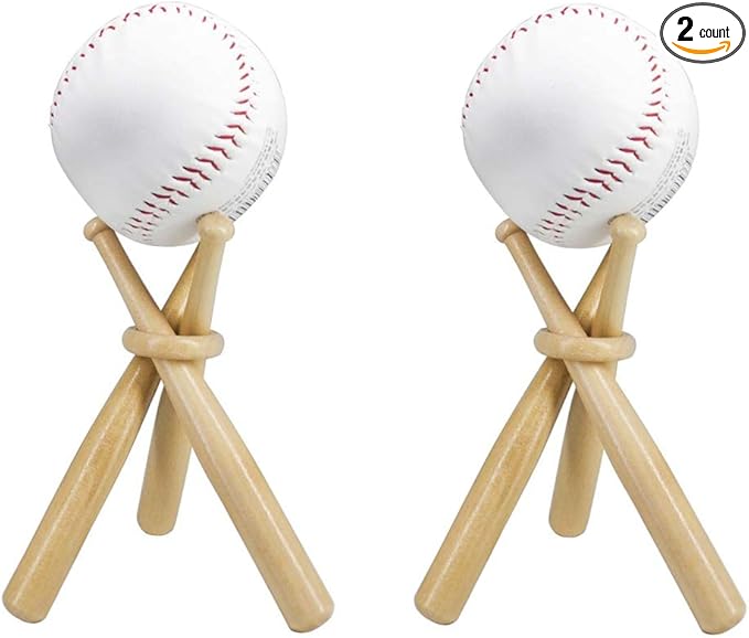 Wooden Baseball Display Stand Holder