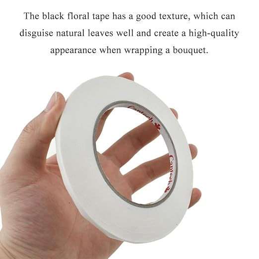 HAHIYO White 0.25Inch Wide Floral Tape, Waterproof Florist Tape Flower Wrap - Image 5