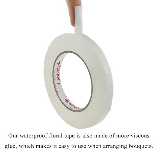 HAHIYO White 0.5Inch Wide Floral Tape, Waterproof Florist Tape Flower Wrap - Image 4