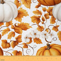 Autumn Plants Fabric by The Yard Watercolor Fall Leaves Retro Flowers Fabrics for Sewing Supplies Farm Pumpkin Rustic Style Fabric DIY Soft Polyester No Stretch 3 Yards,108" L x 59" W