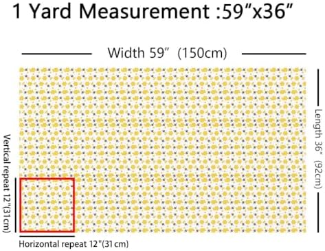 Bee Upholstery Fabric for Chairs Cute Honeybee Honey Beehive Outdoor Fabric by The Yard 72"x63", Hexagon Honeycomb Beetles Waterproof Fabric