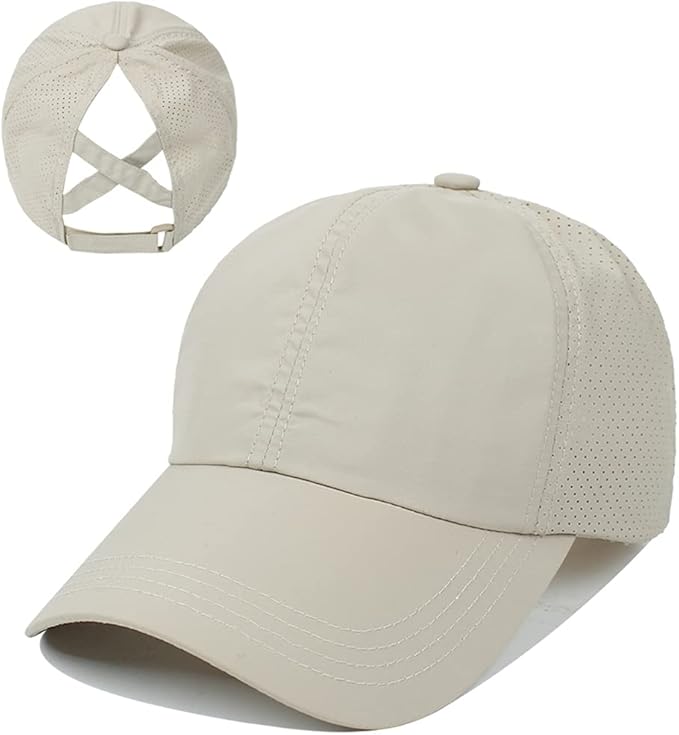 Cross Hat Womens Baseball Cap -Cross Ponytail Hat Baseball Cap
