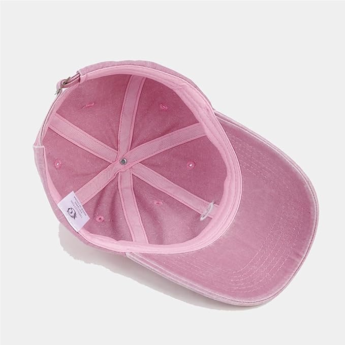 Cute Heart Hats for Women Vintage Washed Cotton Embroidered Baseball Cap Adjustable Low Profile Dad Hat