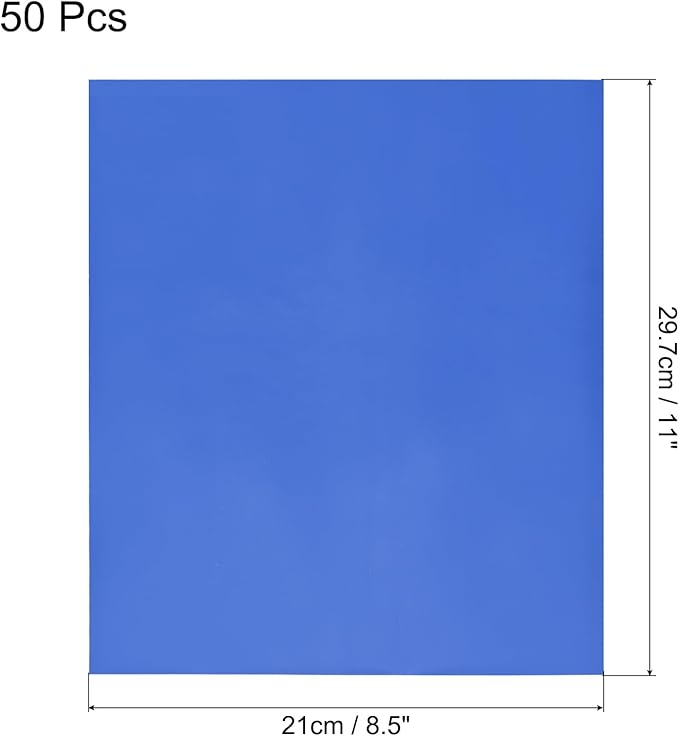 MECCANIXITY 50 Pack Toner Reactive Foil, Deco Foil Transfer Sheets 8.5"x11" A4 - Image 2