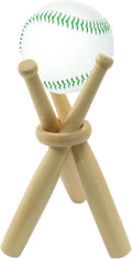 1 Pack Display Baseball Stand Holder, Wooden Holder Mini Stand, Sports Accessories for Sports Lovers/Friends
