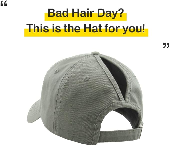 Classic Plain Ponytail Messy High Bun Headwear Adjustable Cotton Trucker Mesh Glitter Hat Baseball Cap