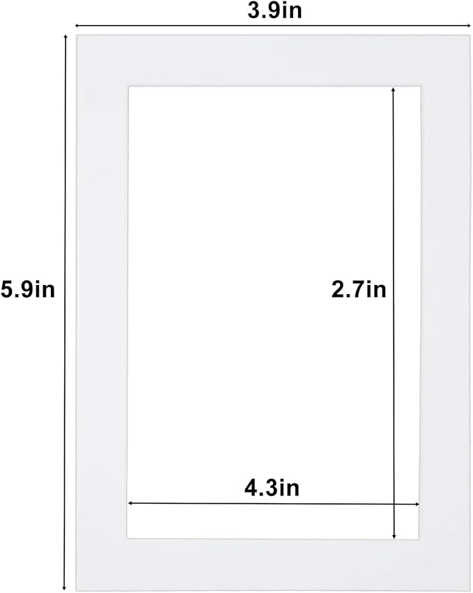 Egofine 4x6 White Picture Mats Pack of 14, Frame Mattes - Image 4