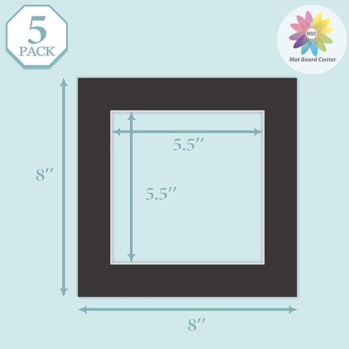 MBC Mat Board Center, 5 Pack 8x8 - Image 3