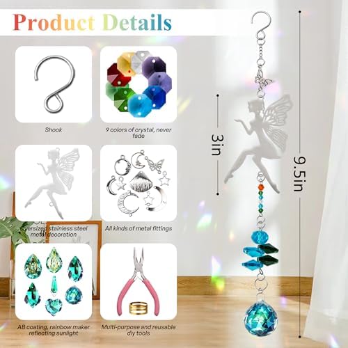 Sun Catcher Kit for Adults 440Pcs DIY Suncatcher Prism Crystal Hanging Deco