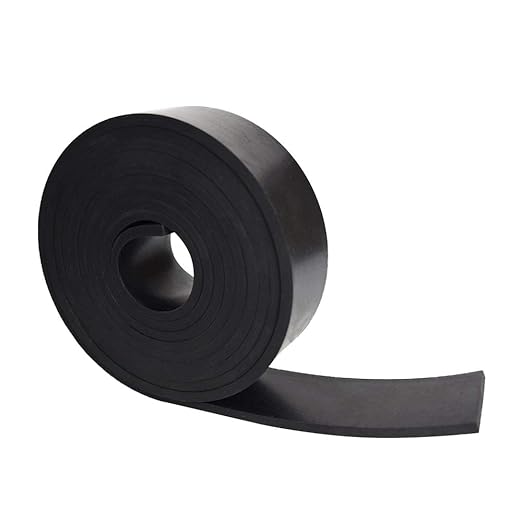 DOBTIM Neoprene Rubber Strips 1/4" Thick X 2" Wide X 10' Long, Solid Rubber by DOBTIM