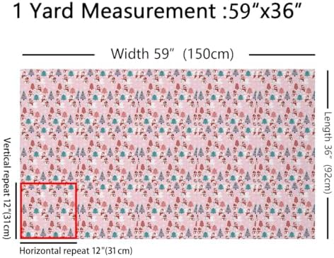 JEJELOIU Funny Xmas Snowman Fabric by The Yard Snowflake Upholstery Fabric for Chairs Christmas Tree Waterproof Indoor Outdoor Decor for DIY Sewing Craft Projects 5 Yards