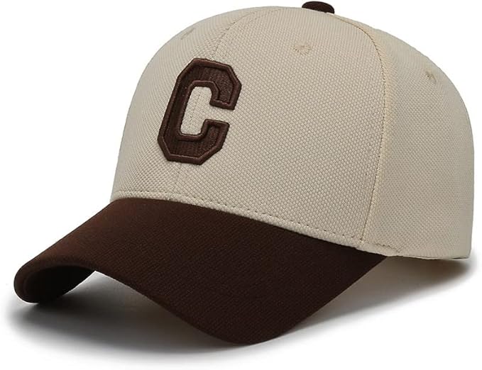 Baseball Cap Vintage Letter C Hat Adjustable Clip for Universal Fit Baseball Hat
