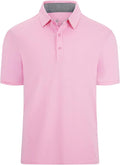 ZITY Mens Golf Shirt Short Sleeve Sport Moisture Wicking Performance Print Golf Polo Shirts for Men Collared Casual T-Shirt