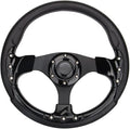 Golf Cart Steering Wheel Universal Design for Most Golf Cart Club Car DS and Precedent 12.5 inch Black EZGO Yamaha Steering Wheel