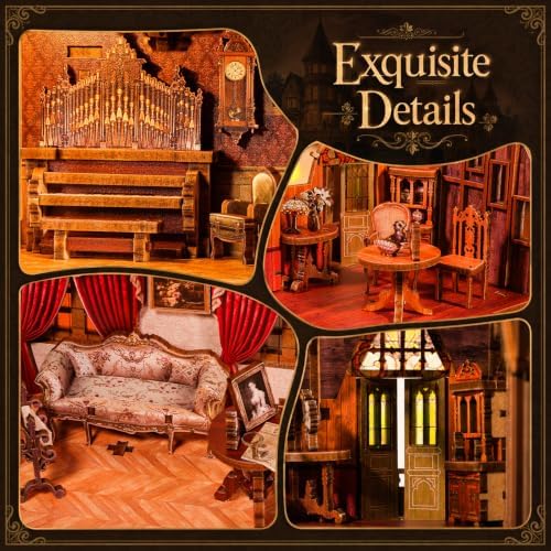 fifijoy DIY Miniature House Kit for Adults - Endless Manor Booknook