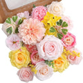 Floweroyal Artificial Flowers Fake Rose Flowers Dahlia with Stems for DIY Wedding Bridal Bouquets, Baby Shower, Floral Arrangement, Table Centerpieces, Home Decorations