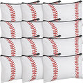 Eccliy 20 Pcs Baseball Makeup Bags Bulk Sport Team Gifts Baseball Cosmetic Bag Accessories for Women Toiletry Zipper Pouch Travel Canvas Gifts Stuff for Party Team Players Lover