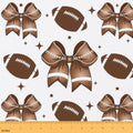 Rugby Bow Upholstery Fabric for Chairs | Modern Ball Print Bowknot Outdoor Fabric by The Yard 36"x63", Sports Ball Game Rugby Football Geometric Bow Tie Landscape Fabric