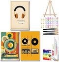 Mandun Music Paint by Numbers Kit for Adults, 3 Pack, 7.8x11.8 inch
