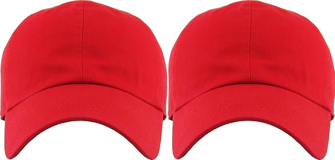 KBETHOS Classic Unisex Cotton Adjustable Low Crown Baseball Cap – Plain Dad Hat