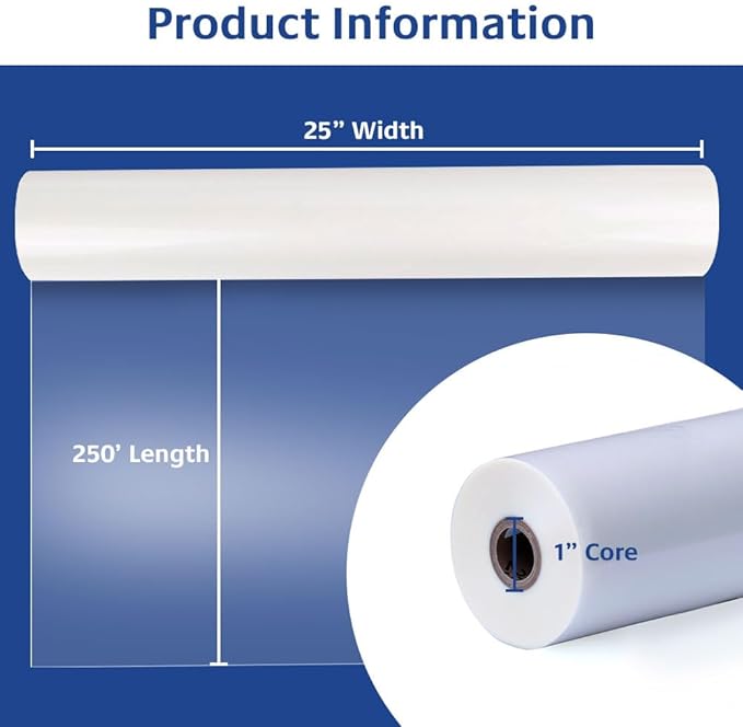 TruLam - 2 Rolls Standard Gloss 3 Mil 25 in. x 250 ft. x 1 in. Core Laminating - Image 4