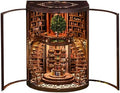 Roroom DIY Miniature House Kit, Vintage Circular Library Book Nook Kit