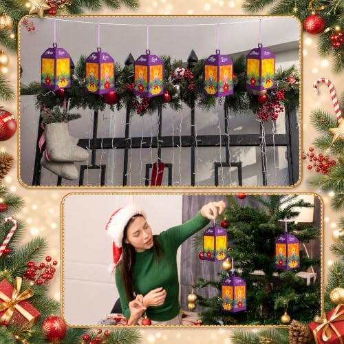 Simgoing 12 Sets Christmas Advent Crafts Advent Paper Lantern Crafts