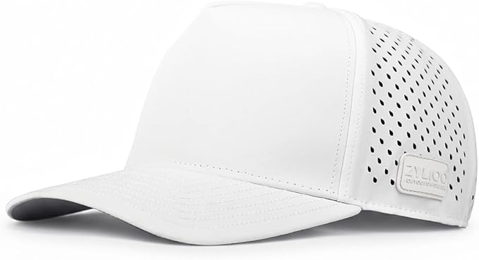 Zylioo Oversize XXL XL Performance Baseball Cap, High Profile 5-Panel Snapback Hat, Laser Cut Mesh Cap for Big Heads