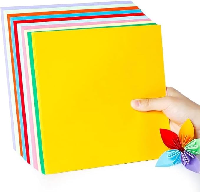 2 Pack 10 Colors Origami Paper Double Sided Color 100 Sheets Square Easy Fold - Image 2
